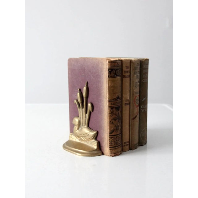 Farmhouse Vintage Brass Duck Bookends For Sale - Image 3 of 11