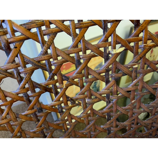 20th Century Faux Bamboo Cane Chairs, Pair For Sale - Image 10 of 16