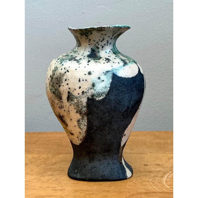Late 20th Century Vintage Abstract Glazed Ceramic Vase For Sale - Image 5 of 12