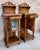 Wood 19th Century French Marble Top Bedside Tables, 1890s, Set of 2 For Sale - Image 7 of 18