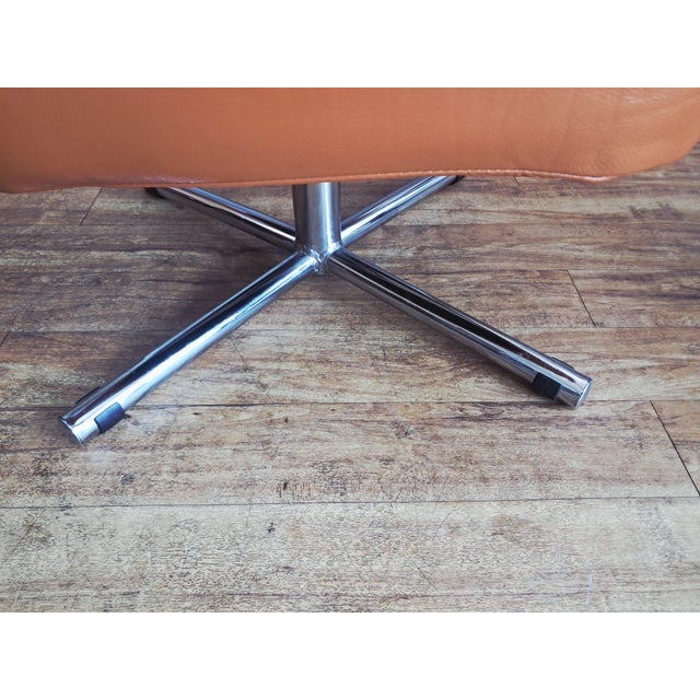 Set of Mid-Century Modern Leather Lounge Chair and Ottoman from Skoghaug Industri, 1980 For Sale - Image 18 of 18