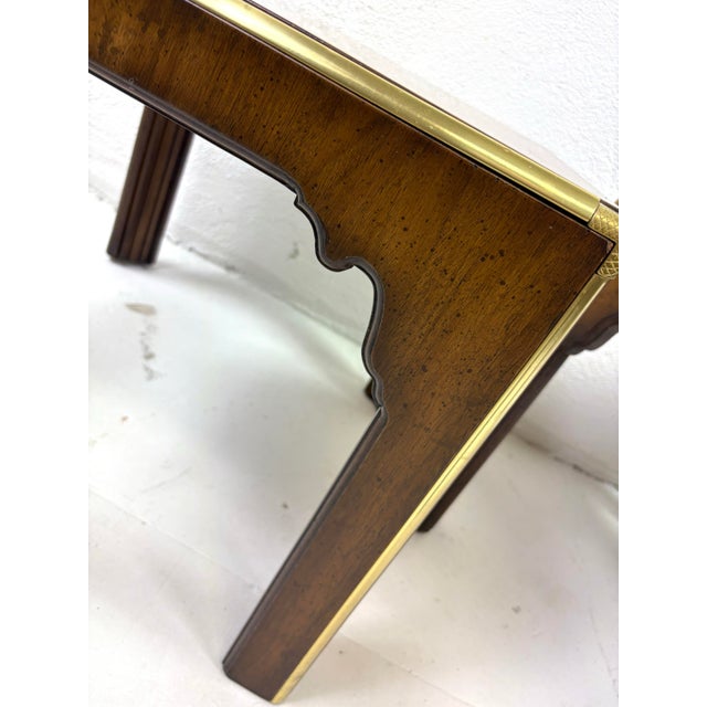Mid-Century Vintage Walnut Side Tables After Baker Furniture For Sale - Image 4 of 9