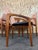 Teak Dining Chair Henning Kjaernulf for Korup Stolfabric Model 23. Object: 4 chairs are available. Manufacturer: Korup...