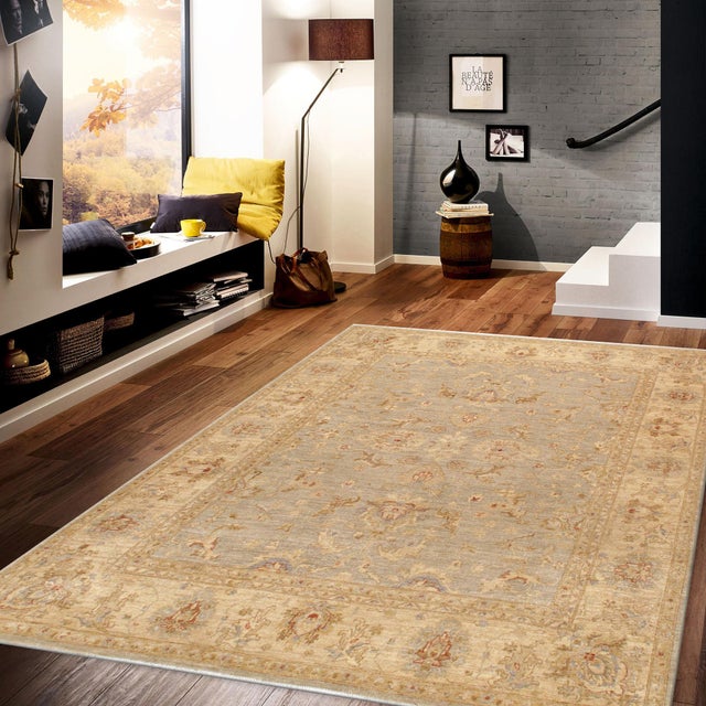 2020s Pasargad Home Denver L. Blue Wool Area Rug- 8' 0" X 10' 0" For Sale - Image 5 of 5