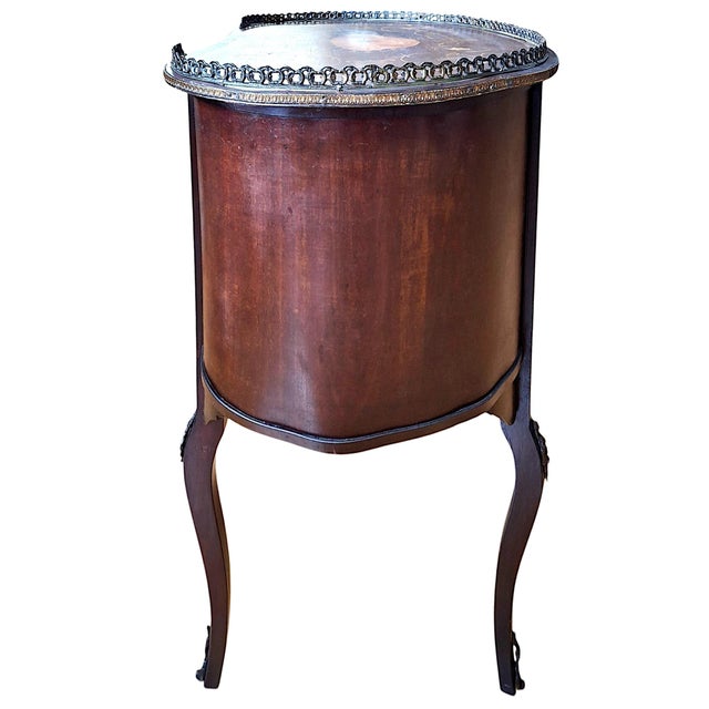 Wood Vintage French Louis XV-style Small Liquor Cabinet/Occasional Table For Sale - Image 7 of 12
