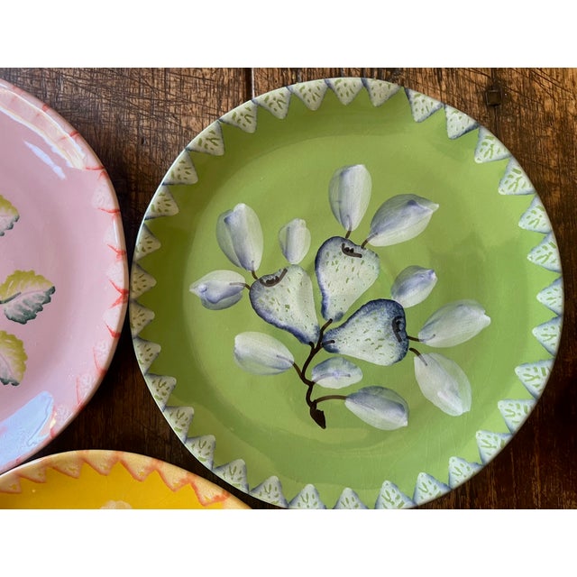 Italica Ars Hand Painted Plates- Set of 6, C. 1980's For Sale - Image 4 of 12