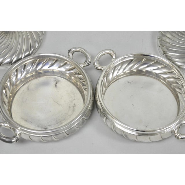 Antique Victorian Meriden B Co Spiral Swirl Silver Plated Covered Serving Dish Tureen - a Pair For Sale - Image 14 of 18