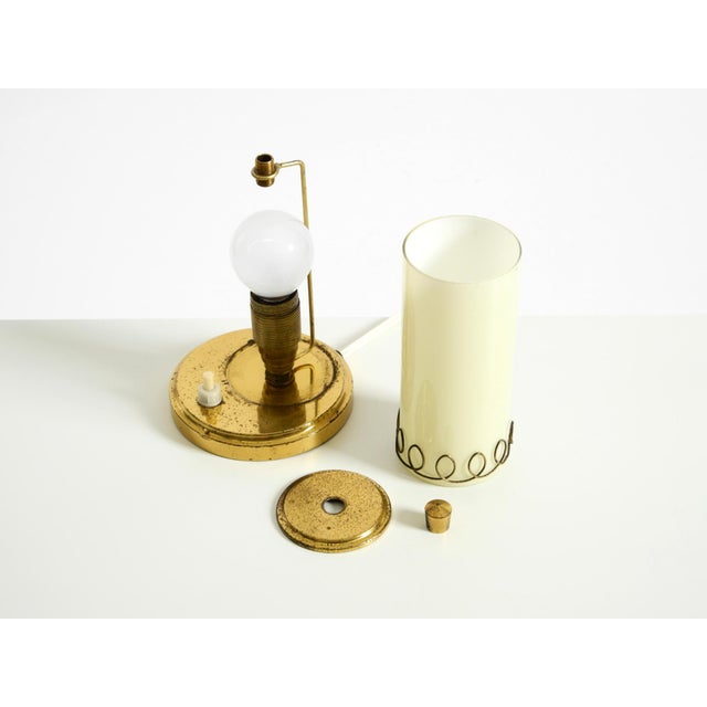 Brass Table Lamp with Opal Glass Shade, 1950s For Sale - Image 16 of 18