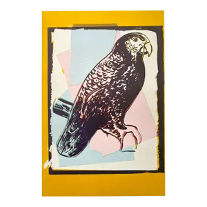 Andy Warhol Estate Vintage 1991 Pop Art Lithograph Print " Vanishing Animals : Puerto Rican Parrot " 1986