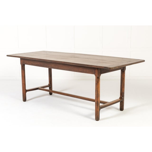 18th century english george iii oak farmhouse table an 18th century english oak farmhouse table, the table has an...