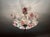 1980s Vintage Murano Style Floral Chandelier – Romantic Pink & White Glass Bouquet Light For Sale - Image 5 of 17