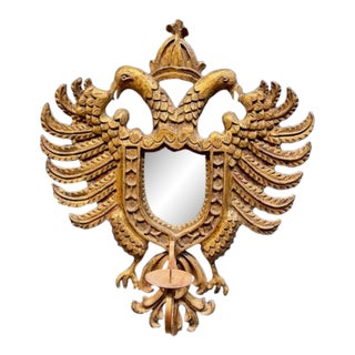 19th Century Italian Giltwood Crest For Sale