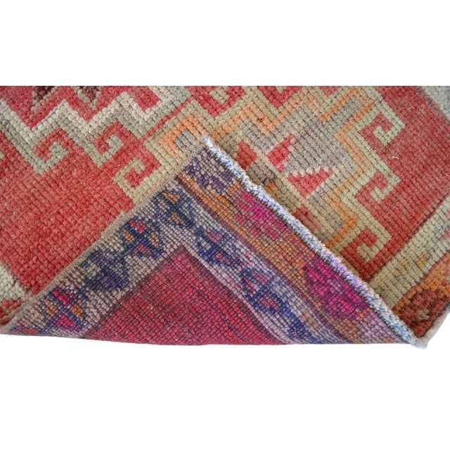 Hand-Knotted Narrow Runner Turkish Rug Hallway Decor- 2'1' X 12'3' For Sale - Image 12 of 12