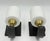 Black Paul Marra Ebonized Wood, Brass & Studio Glass Wall Sconces - a Pair For Sale - Image 8 of 18