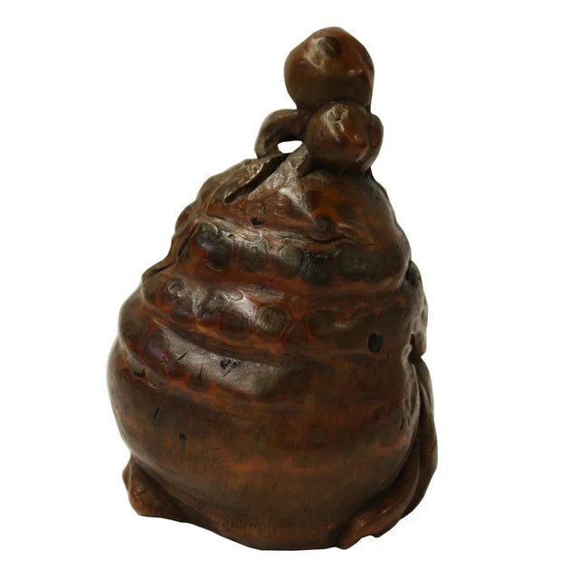 Asian Antique Chinese Bamboo Carved Kid Figure For Sale - Image 3 of 6