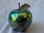 1980s Vintage Artisan Made Green Pottery Apple Sculpture Signed For Sale - Image 5 of 14