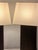 Contemporary Thomasville Contemporary Bronze Table Lamps With Linen Shades - a Pair For Sale - Image 3 of 9