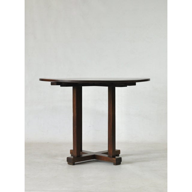 Art Deco Oak Console Table by Frits Spanjaard for Lov, 1920s For Sale - Image 4 of 14