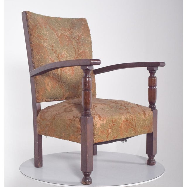 Wood Portuguese Low Armchair, 1890s For Sale - Image 7 of 8