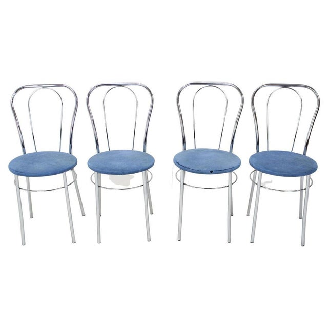 Chrome Dining Chairs, Italy, 1980s, Set of 4 For Sale - Image 10 of 10
