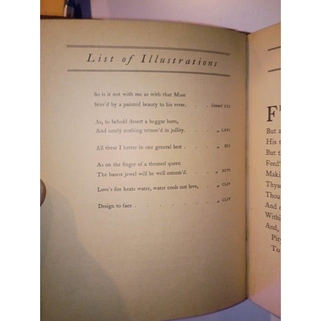 Signed Shakespeare's Sonnets One of a Kind Full Leather Artisan Hand-Bound, 1899, Art Nouveau Illustrations by Henry Ospovat For Sale - Image 10 of 14
