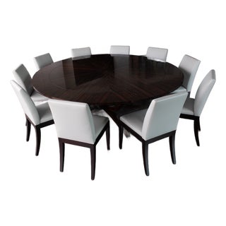 Dining Table With Set of 12 Christian Liaigre at Holly Hunt Dining Chairs For Sale