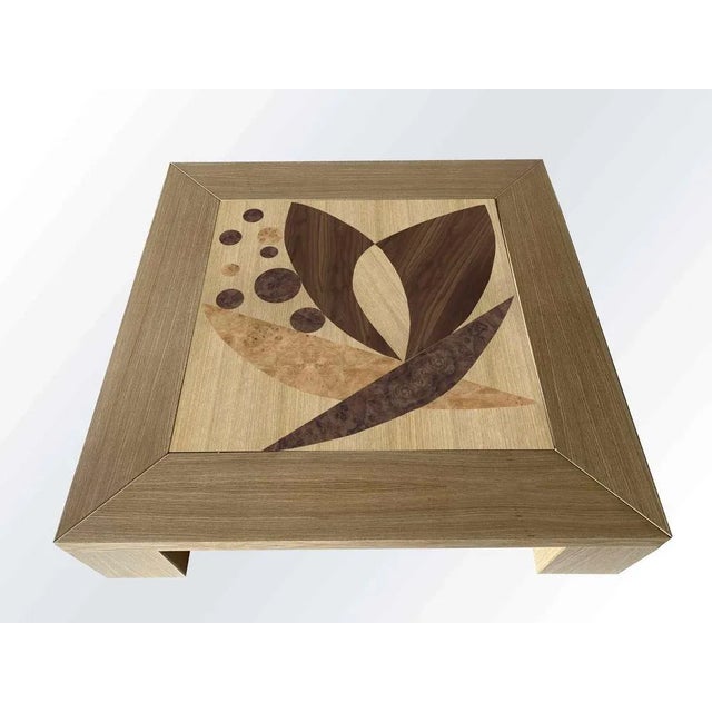 Contemporary Table Inlaid F by Meccani Studio 2024, for Meccani Design For Sale - Image 3 of 5
