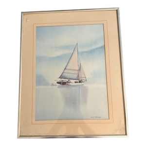 1970s Stephen Bleinberger Vintage Framed Print Signed Framed