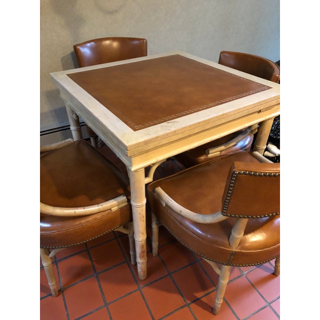 Vintage Game and Card Table With Chairs Chairish