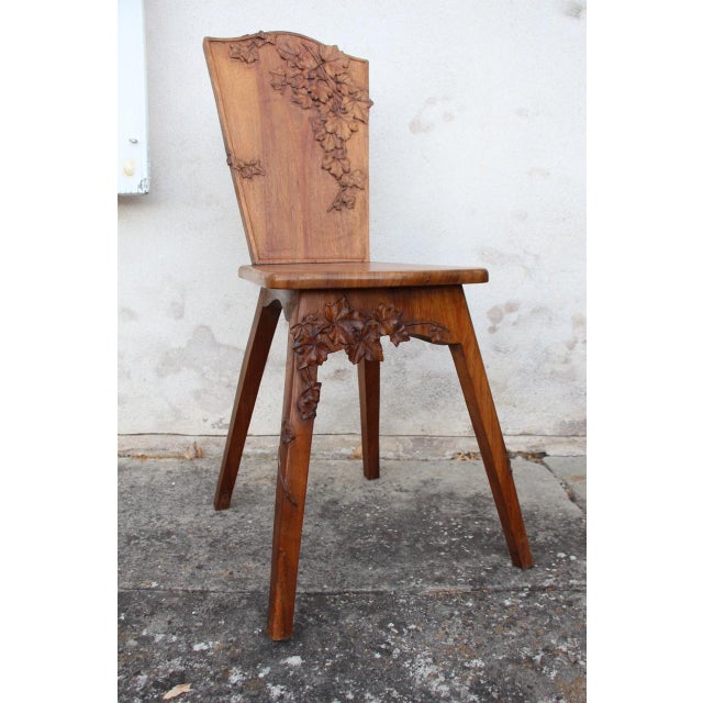 Art Nouveau Chair with Ivy Decoration, 1890s For Sale - Image 9 of 9