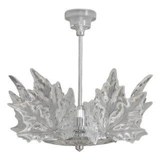 Lalique Crystal "Champs-Elysees" Two-Tier Chandelier For Sale