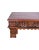 Ethnic desk table (India) in wood Barmati Tik Wood (Indian Teak) dark walnut color inlaid edging with carved chisels with...