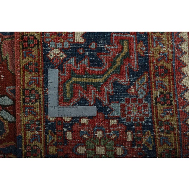 Antique Hand-Knotted Heriz Rug, 1890s For Sale - Image 12 of 13