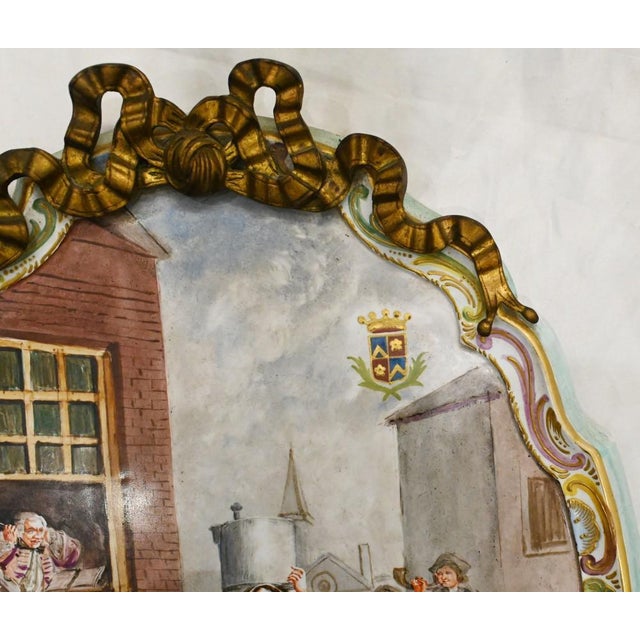 Girandole Painted Lille Porcelain Candelabra Plates, Set of 2 For Sale - Image 6 of 15