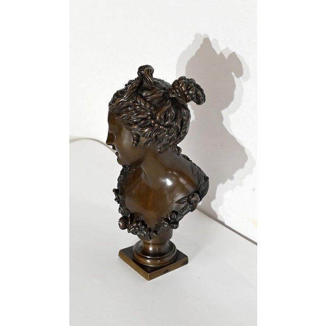 Bronze Bust of Woman, Late 1800s For Sale - Image 4 of 18