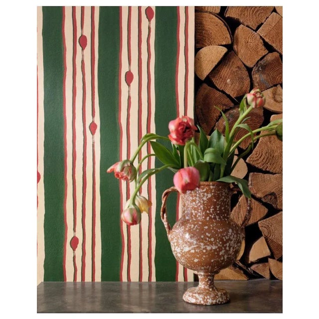 Contemporary Mind the Gap Minuano Green Wallpaper For Sale - Image 3 of 4