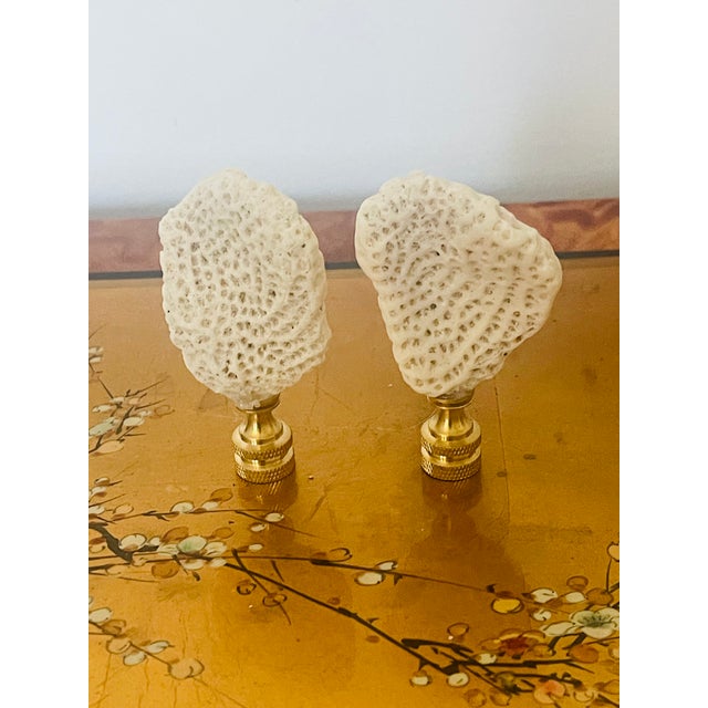 Coastal 1960s Natural Specimens Ses Cotal Fragments Pair Lamp Finials For Sale - Image 3 of 3