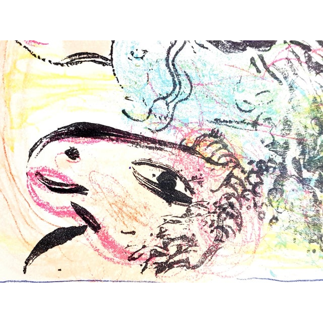 Marc chagall original lithograph 1963 dimensions: 32 x 24 cm reference: chagall lithographe 1957-1962. Volume ii....