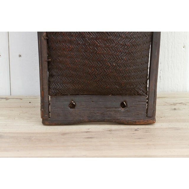 Antique Tall and Slim Harvesting Basket For Sale In Los Angeles - Image 6 of 11