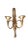 Boho Chic Vintage Pair of Gilt Bronze Sconce Candelabras For Sale - Image 3 of 4