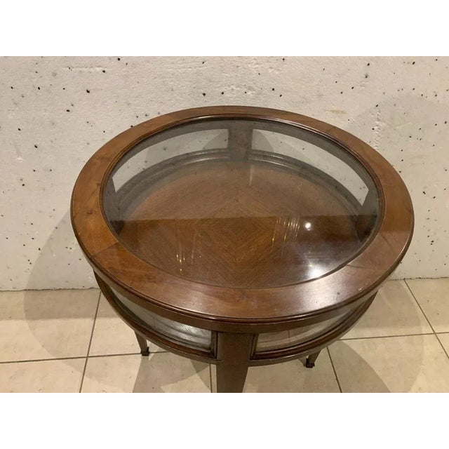 Louis XVI Style Pedestal Display Cabinet with Removable Top, 20th Century For Sale - Image 6 of 10