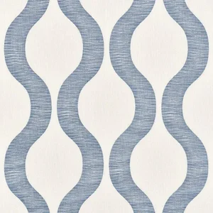 Schumacher Ondata Fabric in Blue