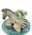 A very large beautiful striking yellow and black Italian sitting zebra statue room decor. This is such a beautiful...