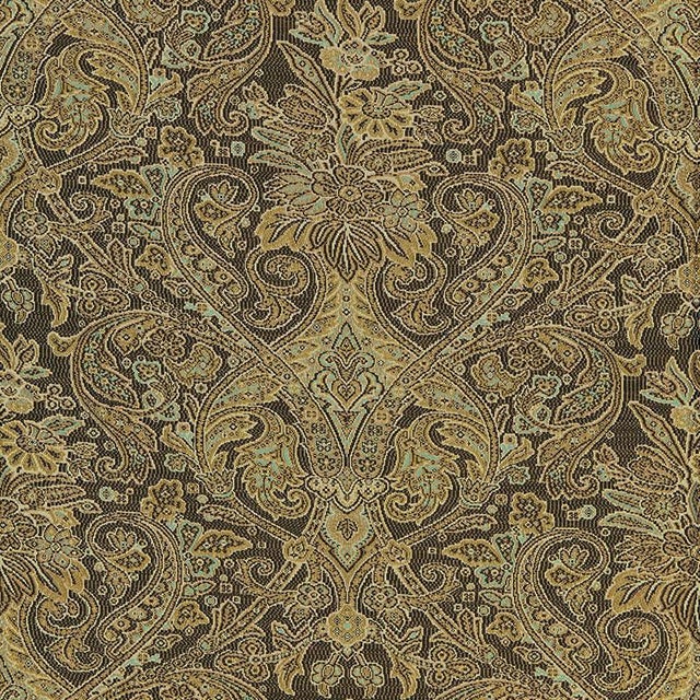 Sample - Schumacher Sinclair Wool Paisley Fabric in Java For Sale