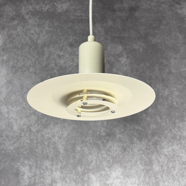 Vintage Beige Ceiling Lamp from Lyfa, 1970s For Sale - Image 9 of 11