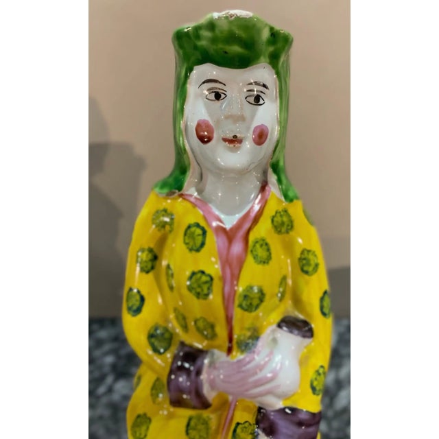 Ceramic 19th Century Polychrome French Faience Wine Decanter For Sale - Image 7 of 14