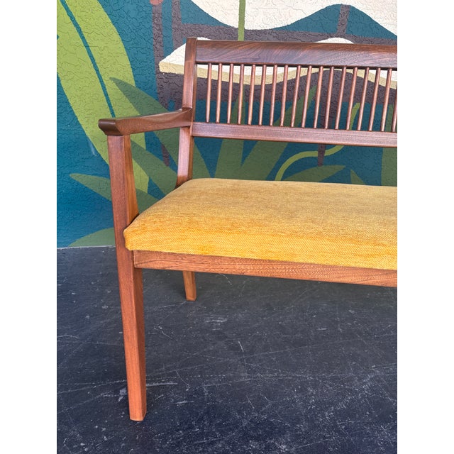 Mid 20th Century Refinished Mid Century Bernhardt Bench For Sale - Image 5 of 9