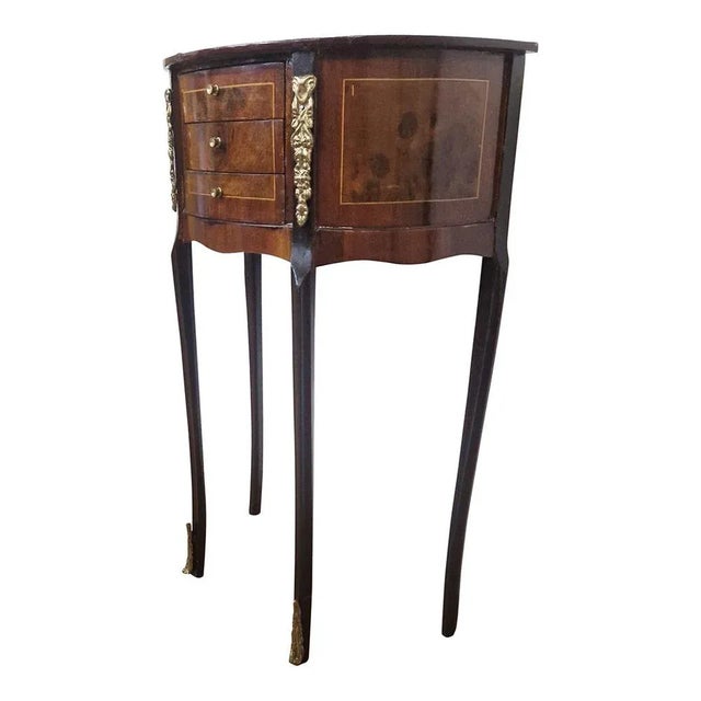 Half-Moon Console Table with Three Drawers., 1980s For Sale - Image 3 of 11