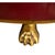 Metal Vintage Large Italian Tole Gilt & Cranberry / Burgundy Red Monteith Cache Pot / Jardinere / Planter With Lion Head Rings and Paw Feet For Sale - Image 7 of 8