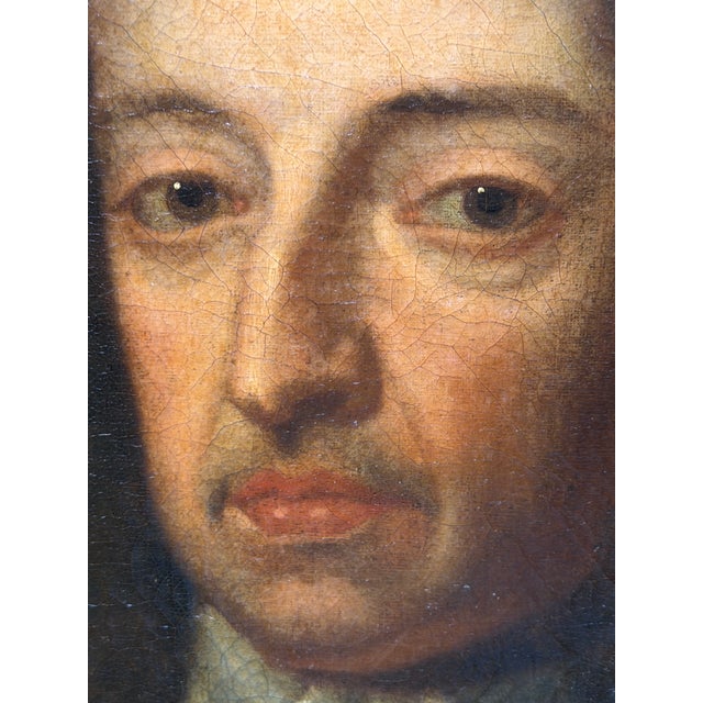 Early 18th Century — After Sir Godfrey Kneller Large Oil Portrait of King William III Wearing Royal State Robes With Order of the Garter For Sale - Image 11 of 18